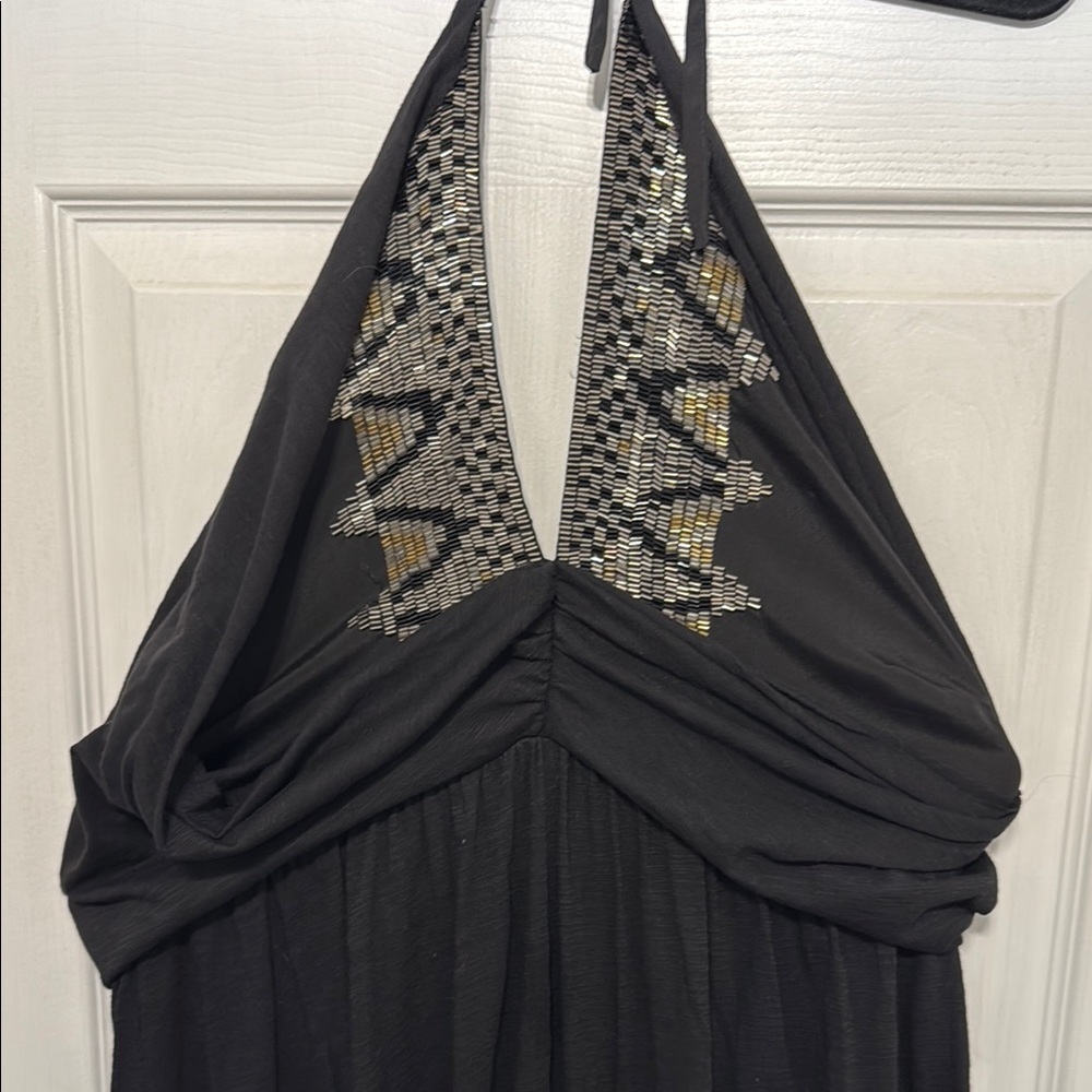 Elegant Black Halter Dress 00s